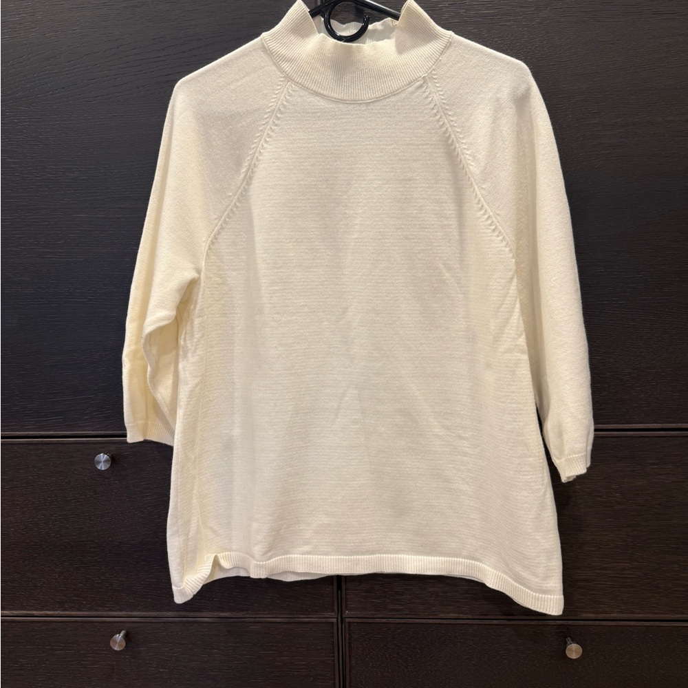 Eloquii Ivory Knit Turtleneck - Picture 2 of 6